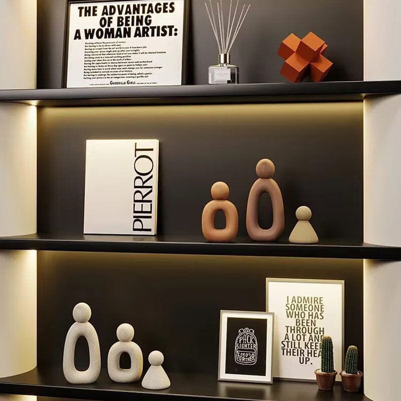 Escultura Minimalista Família