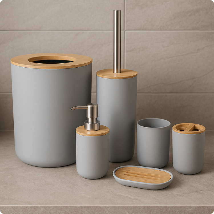 Conjunto de Acessórios Modernos para Banheiro