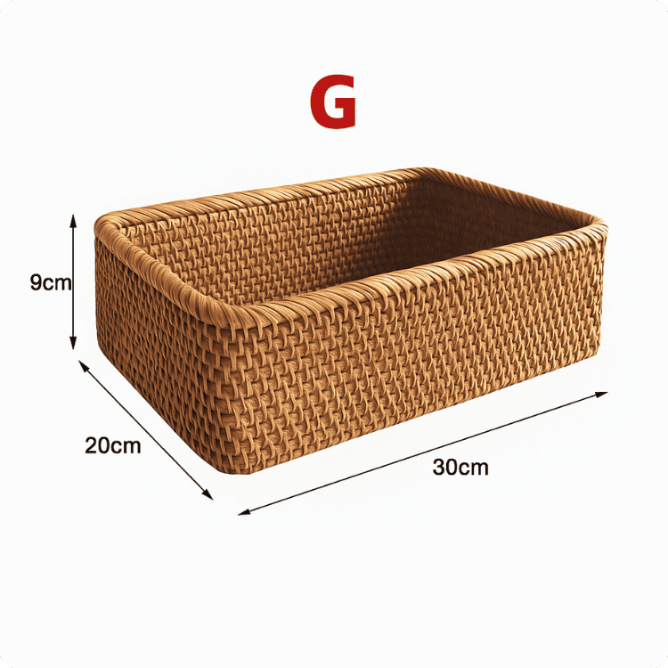 Cesto de Palha Rattan Feito a Mão