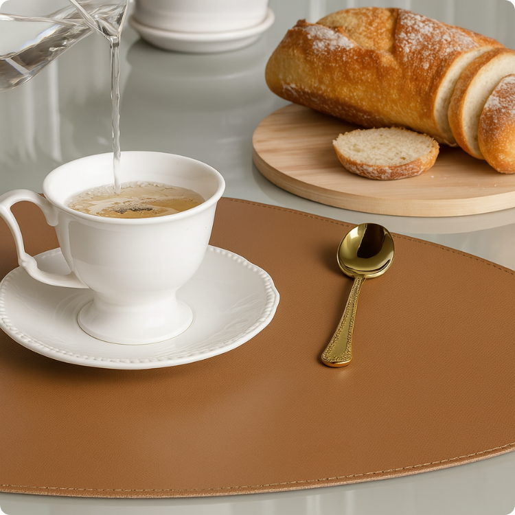 Jogo Americano Sousplat Dupla Face Mesa Posta Em Material Premium + Porta Copo Cortesia