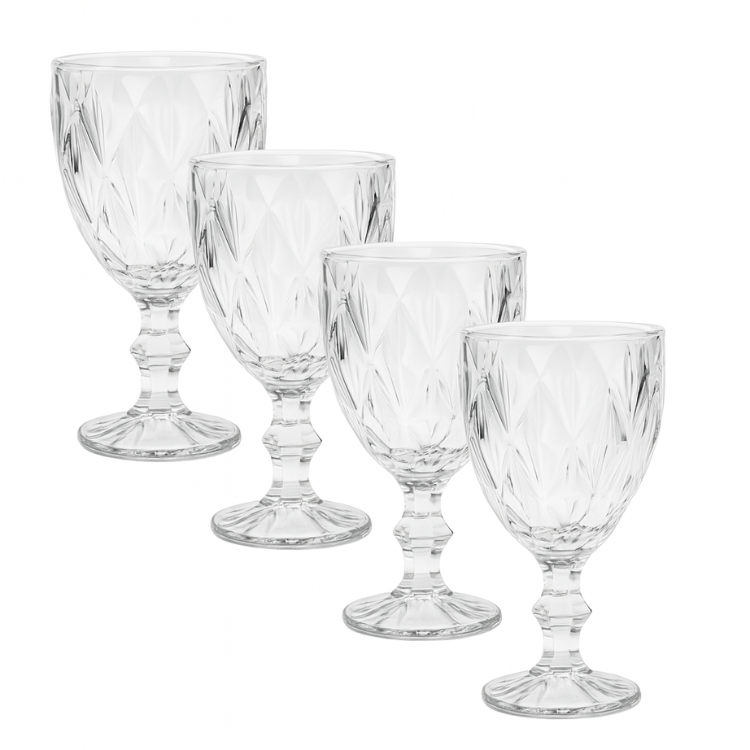 Kit Taças de Vidro Diamond 330ml