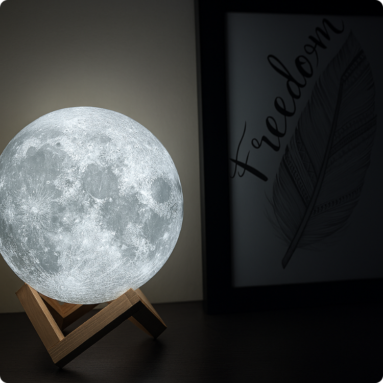 Luminária Lunar Led 3D