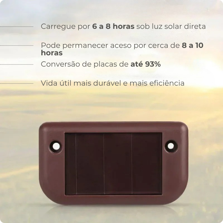 Luminária Solar LED Automática BILLA para Áreas Externas