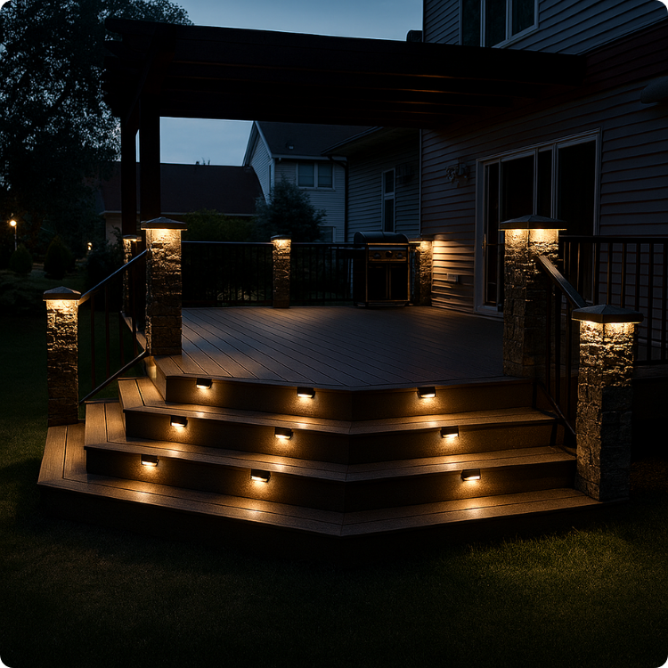 Luminária Solar LED Automática BILLA para Áreas Externas