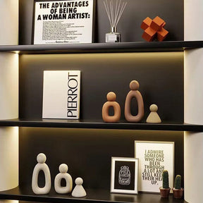Escultura Minimalista Família