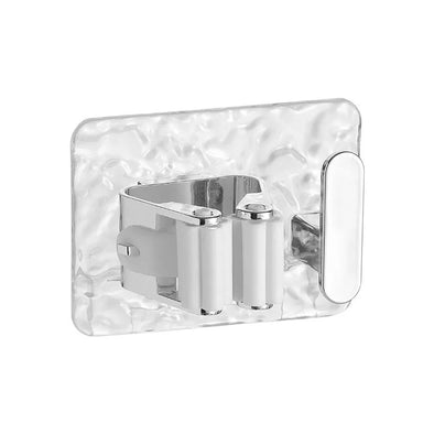 Suporte de Mops e Vassouras Modern Lar / Fixação Forte e Organização Perfeita sem Furos + Gancho Extra para Utensílios!
