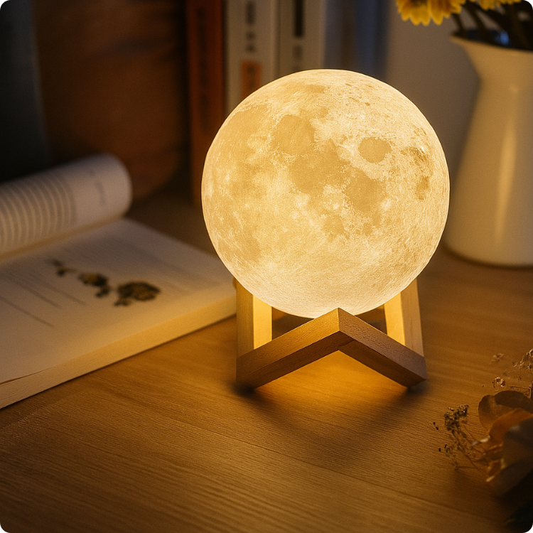 Luminária Lunar Led 3D