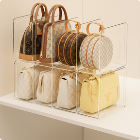 Organizador de Bolsas em Acrílico com Divisória