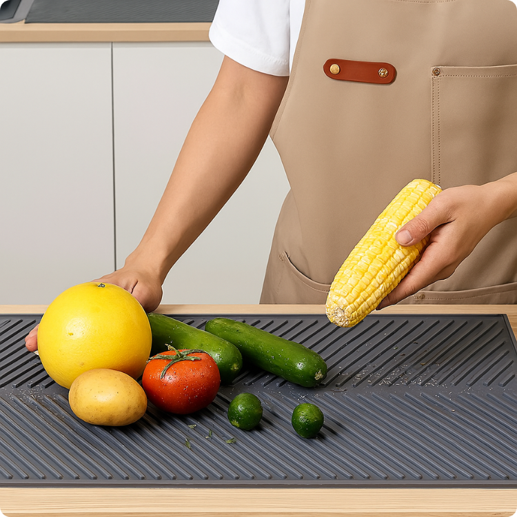 Tapete de Silicone Antiderrapante para Cozinha