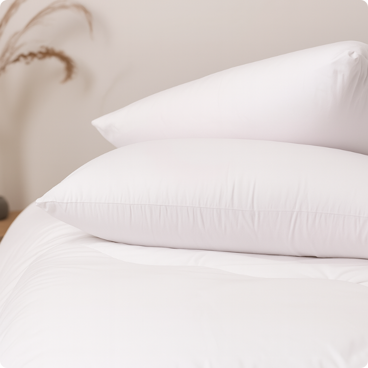 Kit de Travesseiros Pluma de Ganso Antiacaro [Compre 1 e Leve 2]
